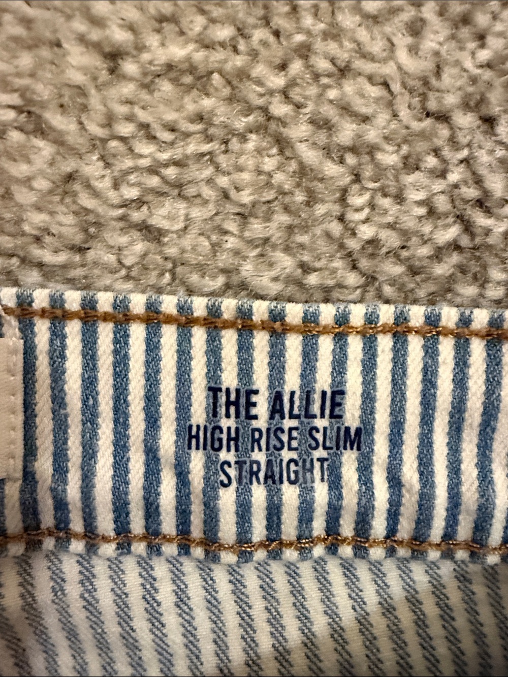 #294. Kensie Blue and White Striped Jeans - Picture 3 of 5